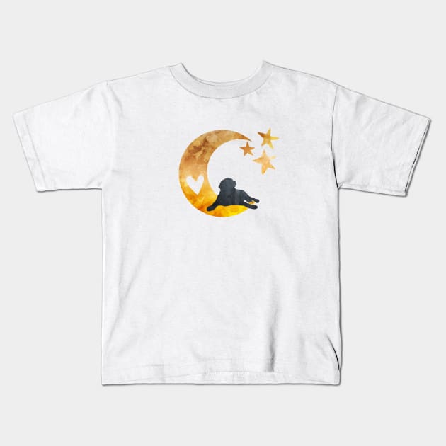 Bernese Mountain Dog Moon And Stars Kids T-Shirt by BittenByErmines